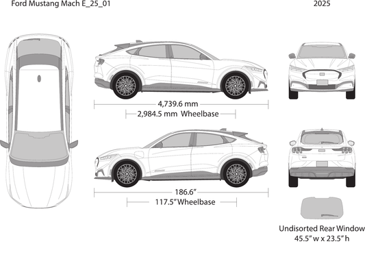 2025 Ford Mustang Mach E vector wrap template V01, Design-Ready PDF - GravBase