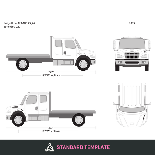 2025 Freightliner M2-106 vector wrap template V02, Design-Ready PDF - GravBase