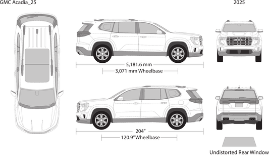 2025 GMC Acadia vector wrap template, Design-Ready PDF - GravBase