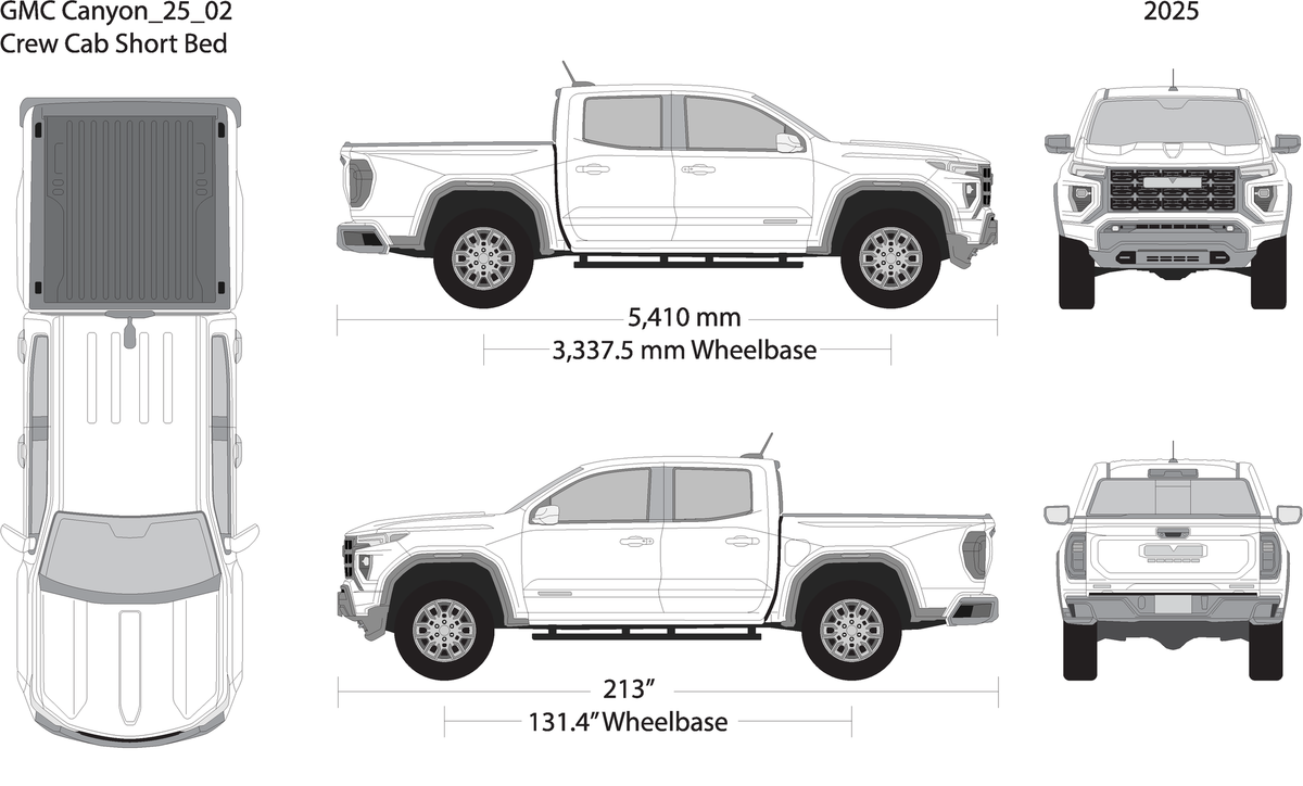2025 Gmc Canyon V02 Vehicle Wrap Template
