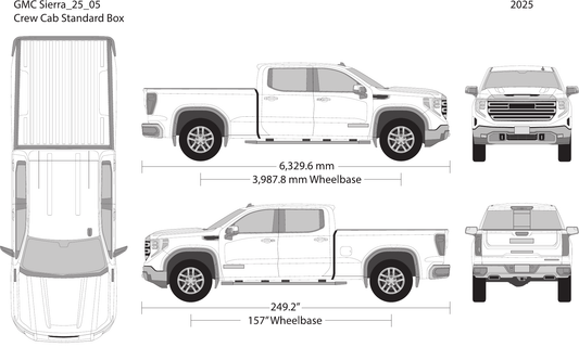 2025 GMC Sierra 1500 vector wrap template V05, Design-Ready PDF - GravBase