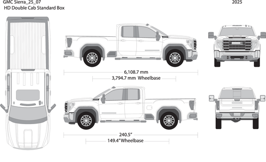 2025 Gmc Sierra 2500 3500 Hd V07 Vehicle Wrap Template