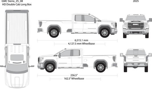 2025 Gmc Sierra 2500 3500 Hd V08 Vehicle Wrap Template