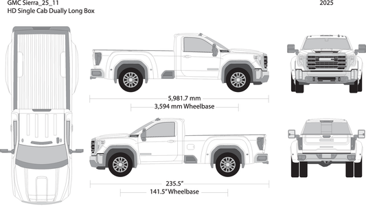 2025 Gmc Sierra 2500 3500 Hd V11 Vehicle Wrap Template