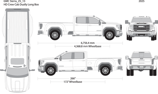 2025 Gmc Sierra 2500 3500 Hd V13 Vehicle Wrap Template