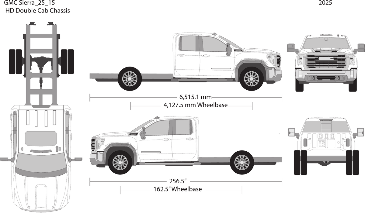 2025 GMC Sierra 2500-3500 HD vector wrap template V15, Design-Ready PDF - GravBase
