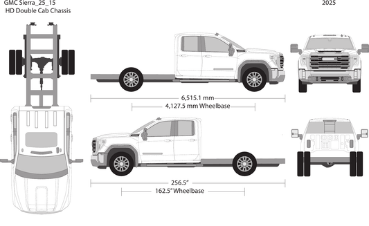 2025 GMC Sierra 2500-3500 HD vector wrap template V15, Design-Ready PDF - GravBase