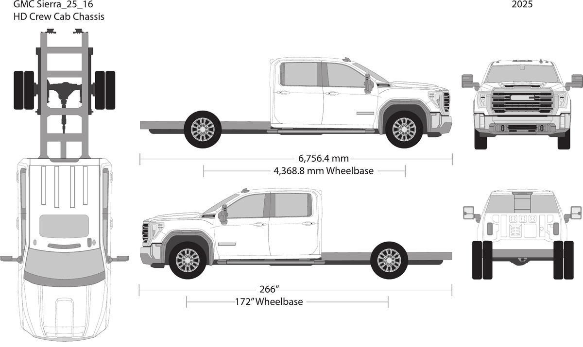 2025 GMC Sierra 2500-3500 HD vector wrap template V16, Design-Ready PDF - GravBase