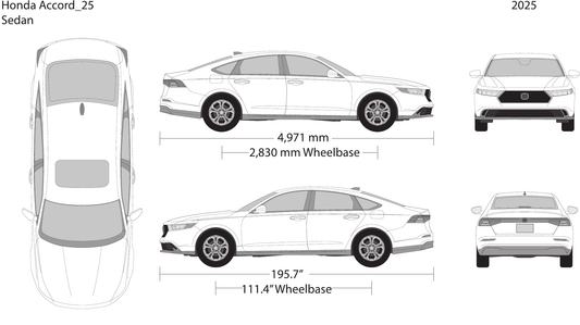 2025 Honda Accord Sedan vector wrap template, Design-Ready PDF - GravBase