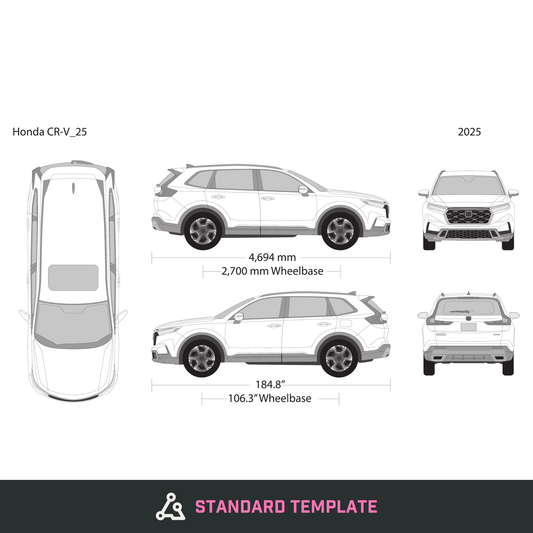 2025 Honda CR-V vector wrap template, Design-Ready PDF - GravBase