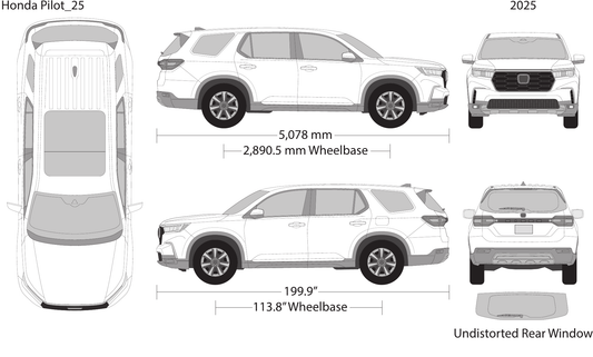 2025 Honda Pilot vector wrap template, Design-Ready PDF - GravBase