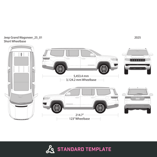 2025 Jeep Grand Wagoneer vector wrap template V01, Design-Ready PDF - GravBase