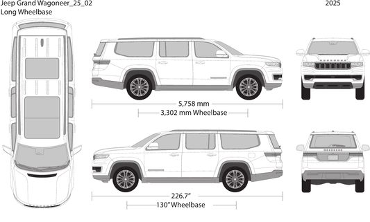 2025 Jeep Grand Wagoneer vector wrap template V02, Design-Ready PDF - GravBase