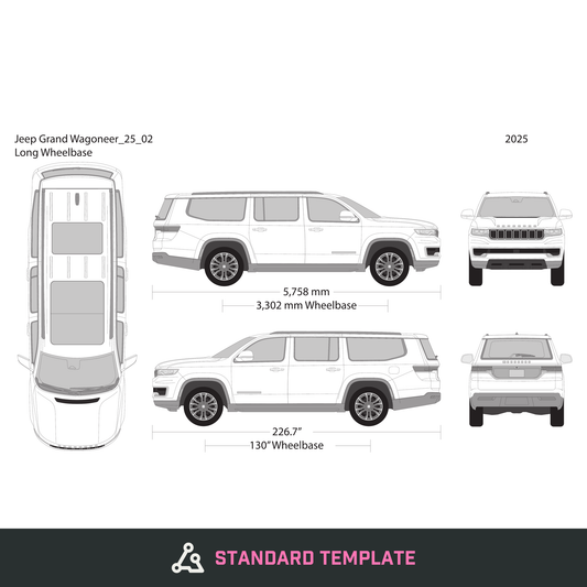 2025 Jeep Grand Wagoneer vector wrap template V02, Design-Ready PDF - GravBase