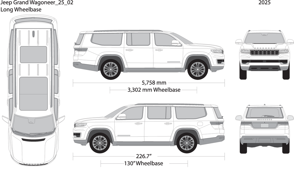 2025 Jeep Grand Wagoneer V02 Vehicle Wrap Template