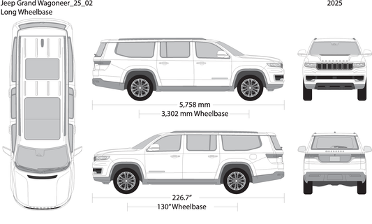 2025 Jeep Grand Wagoneer V02 Vehicle Wrap Template