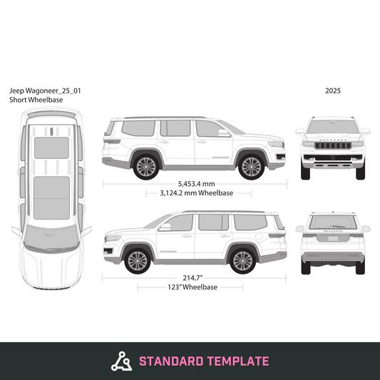 2025 Jeep Wagoneer vector wrap template V01, Design-Ready PDF - GravBase
