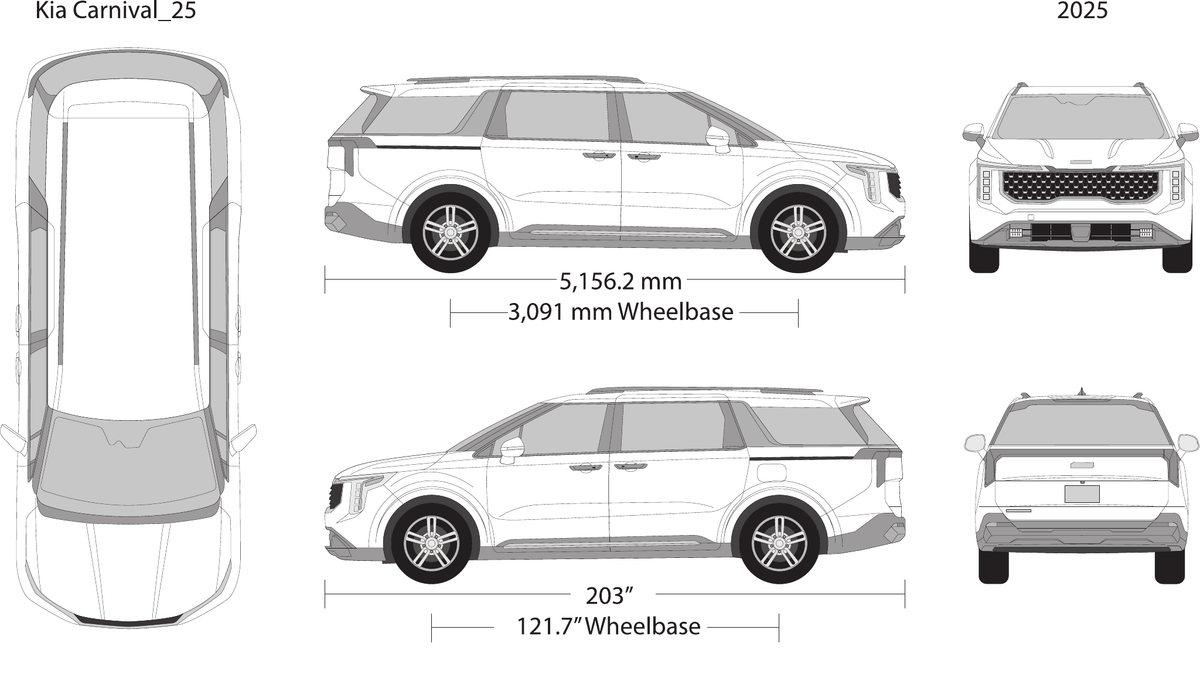 2025 Kia Carnival vector wrap template, Design-Ready PDF - GravBase