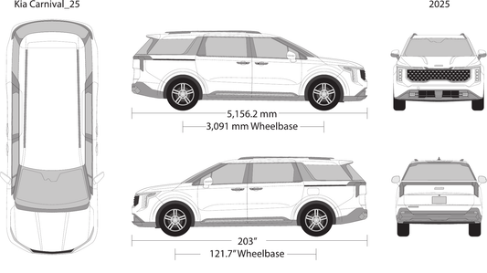 2025 Kia Carnival vector wrap template, Design-Ready PDF - GravBase