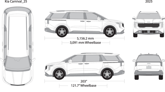 2025 Kia Carnival V25 Vehicle Wrap Template