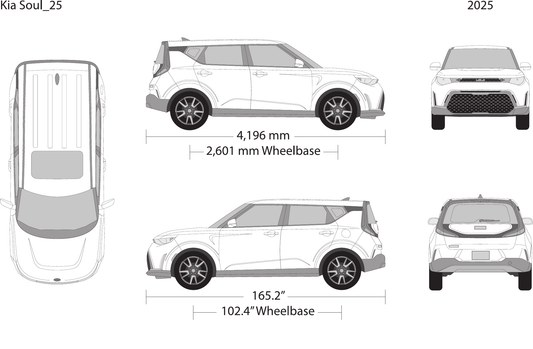 2025 Kia Soul vector wrap template, Design-Ready PDF - GravBase