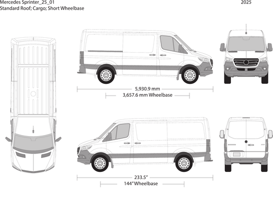 2025 Mercedes Sprinter vector wrap template V01, Design-Ready PDF - GravBase