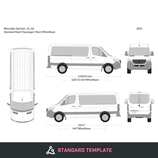 2025 Mercedes Sprinter vector wrap template V02, Design-Ready PDF - GravBase