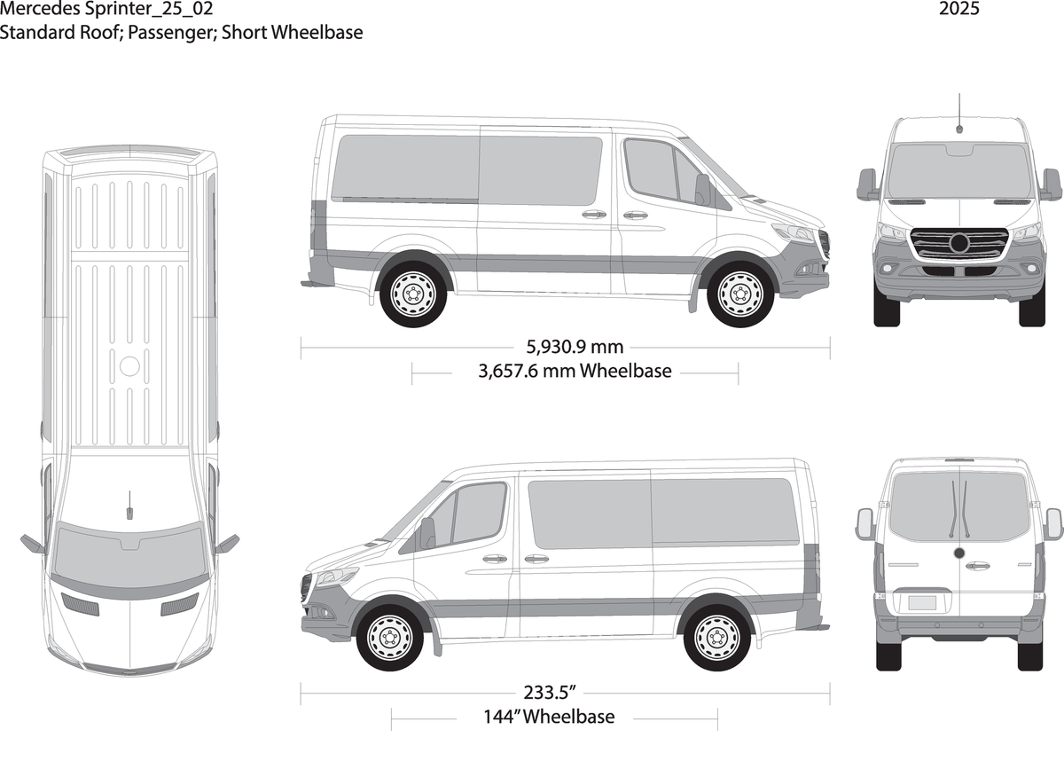 2025 Mercedes Sprinter V02 Vehicle Wrap Template
