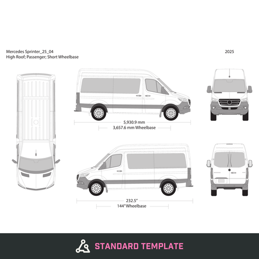 2025 Mercedes Sprinter vector wrap template V04, Design-Ready PDF - GravBase