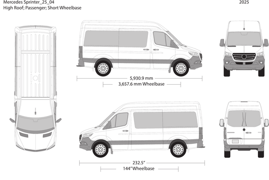2025 Mercedes Sprinter vector wrap template V04, Design-Ready PDF - GravBase