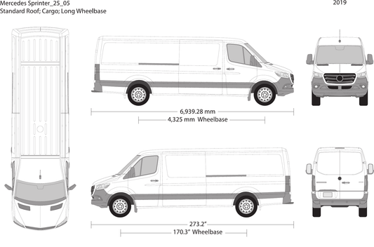 2025 Mercedes Sprinter vector wrap template V05, Design-Ready PDF - GravBase