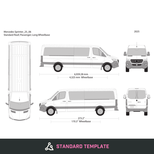 2025 Mercedes Sprinter vector wrap template V06, Design-Ready PDF - GravBase