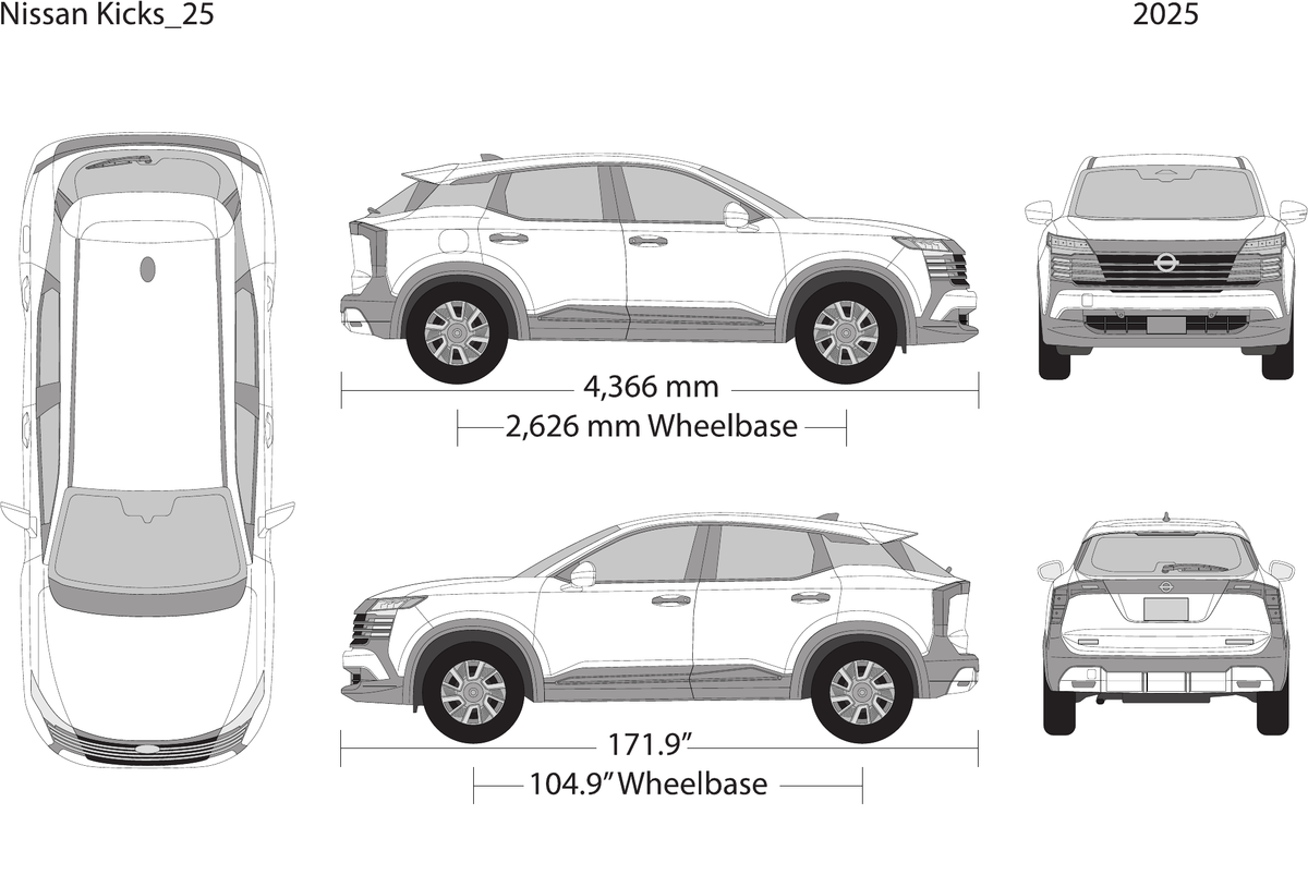 2025 Nissan Kicks vector wrap template, Design-Ready PDF - GravBase