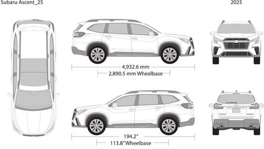 2025 Subaru Ascent vector wrap template, Design-Ready PDF - GravBase