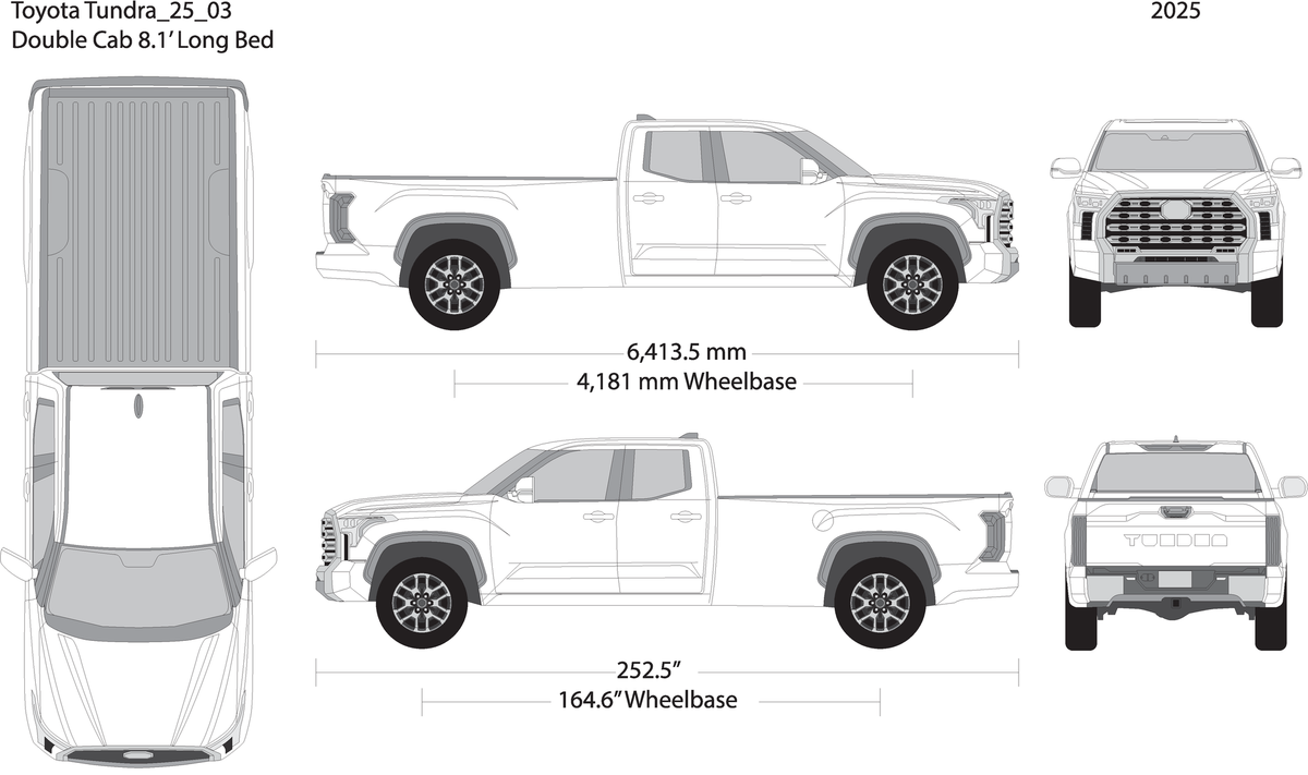 2025 Toyota Tundra V03 Vehicle Wrap Template
