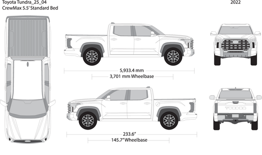 2025 Toyota Tundra V04 Vehicle Wrap Template