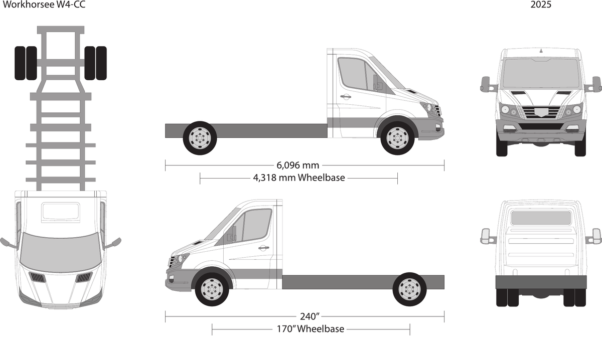 2025 Workhorse W4CC vector wrap template, Design-Ready PDF - GravBase