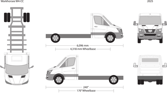 2025 Workhorse W4CC vector wrap template, Design-Ready PDF - GravBase