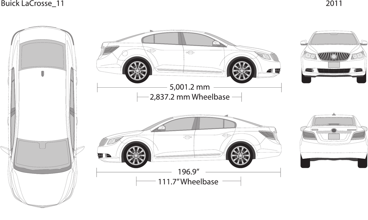 Buick Lacrosse vector wrap template V11, Design-Ready PDF - GravBase