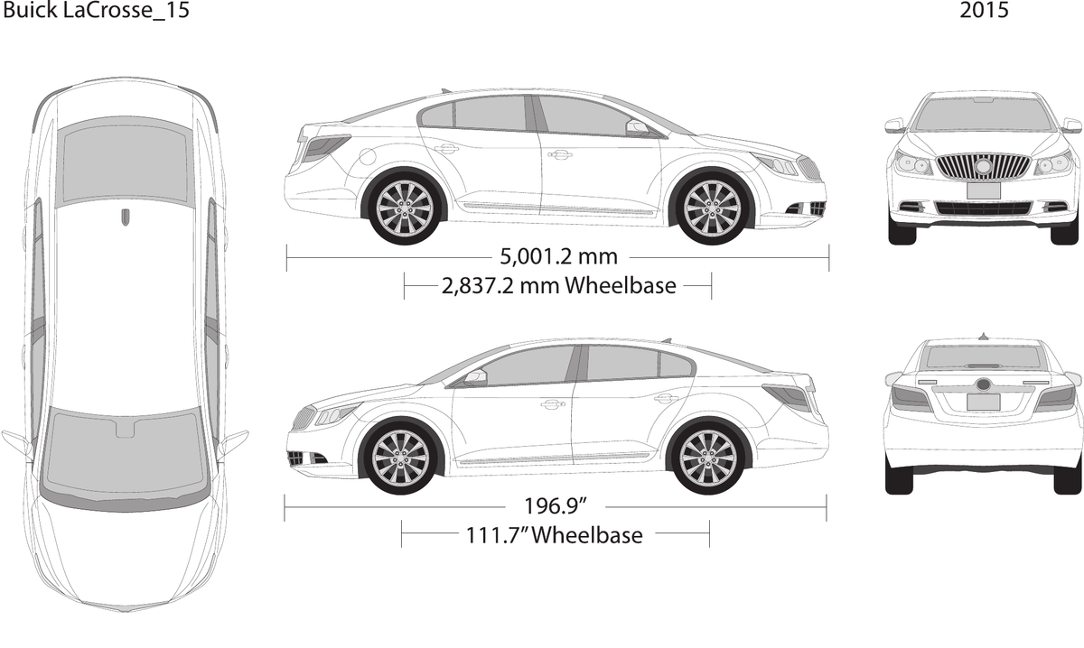 Buick Lacrosse vector wrap template V15, Design-Ready PDF - GravBase