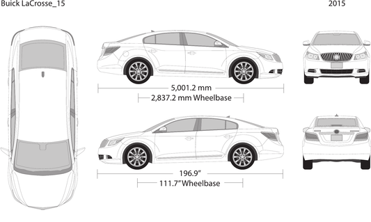 Buick Lacrosse vector wrap template V15, Design-Ready PDF - GravBase