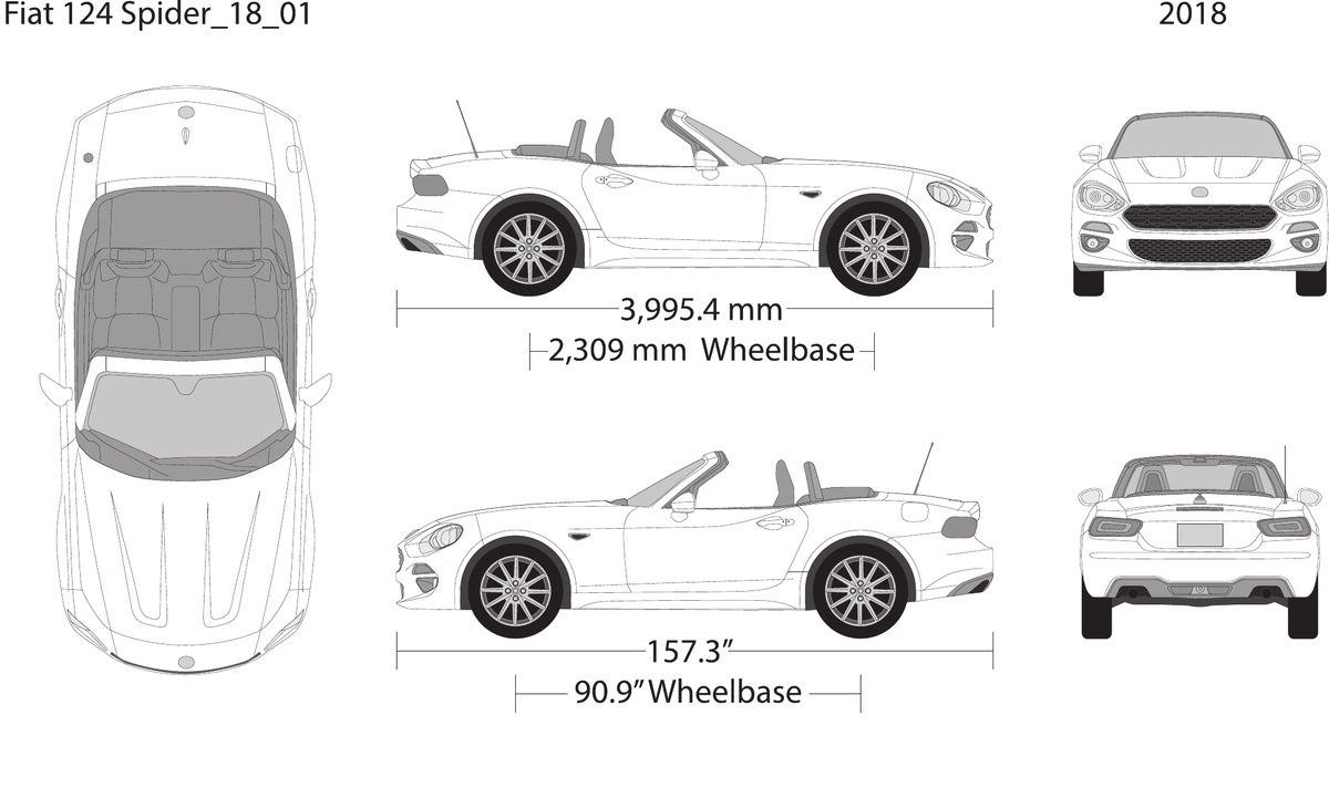 Fiat 214 Spider vector wrap template, Design-Ready PDF - GravBase