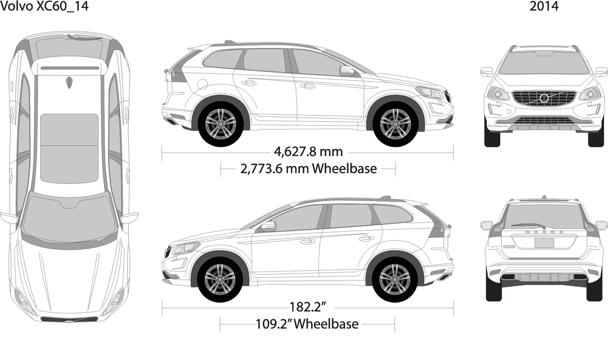 Volvo Xc60 V14 Vehicle Wrap Template